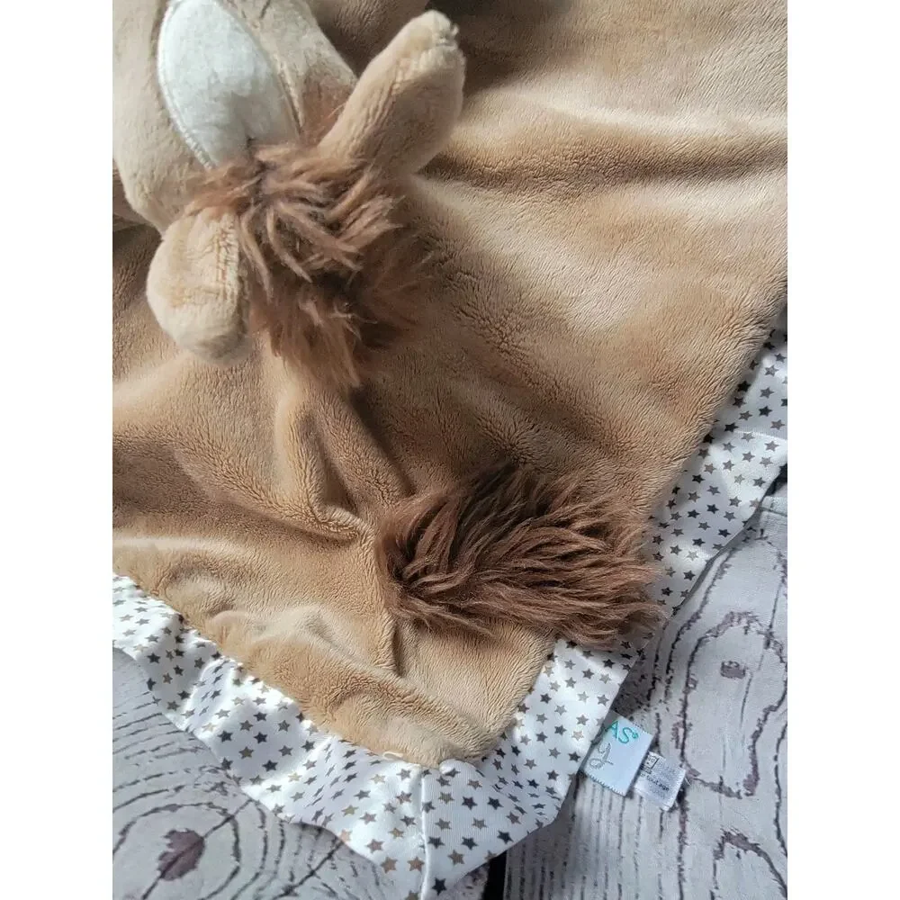 Douglas Baby Plush Pony Horse Lovey Satin Trim Star Security Blanket 15